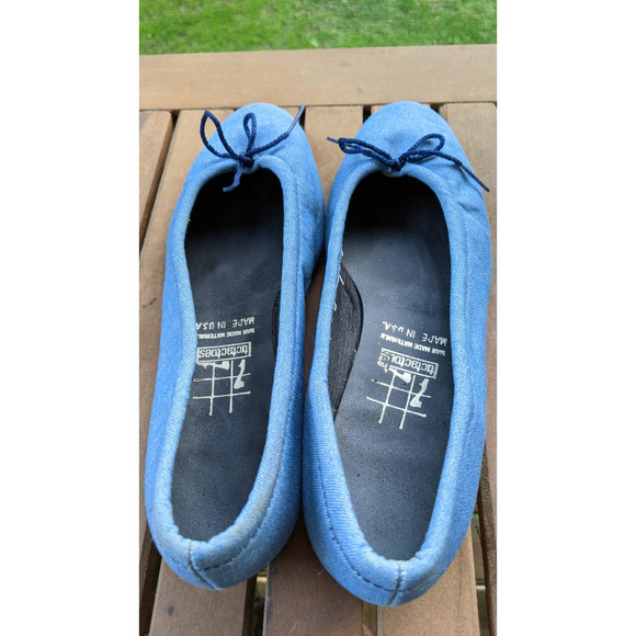 TicTacToes canvas blue ballet flats Size 9 - Picture 4 of 6